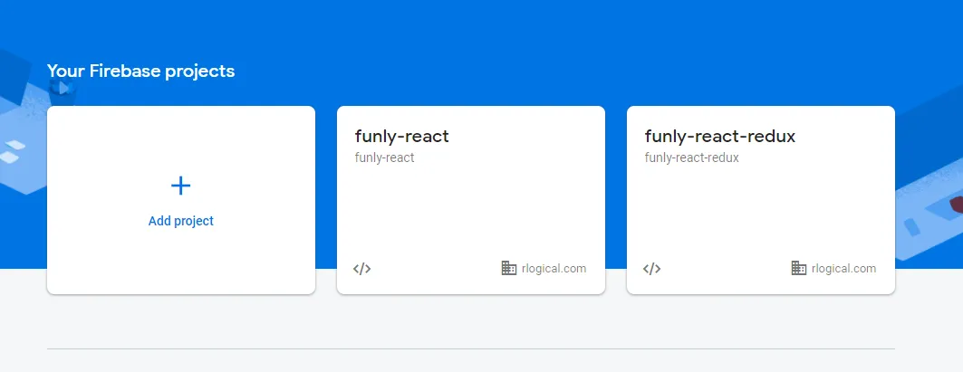 Creating firebase project
