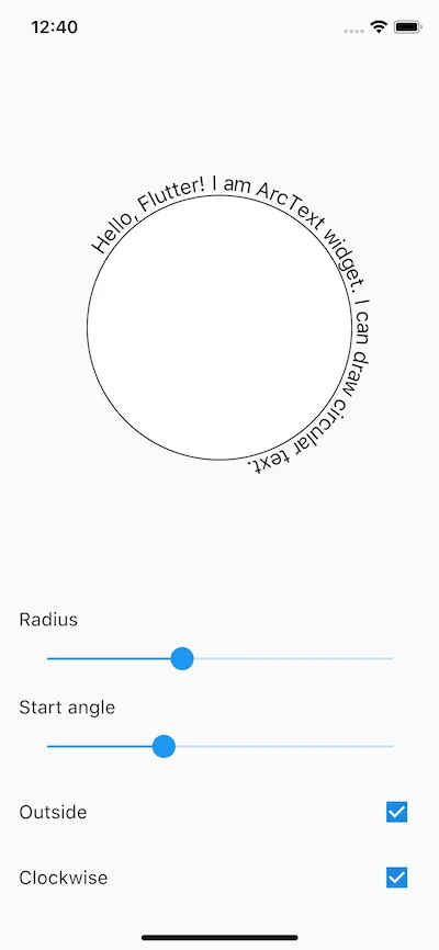 Flutter Arc Text Flutter Arc Text